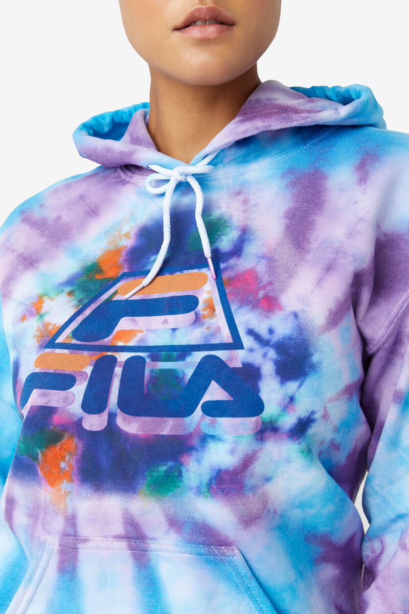 Women's Fila Tie Dye Icon Hoodie Hoodies Multicolor | dXow7HausMB