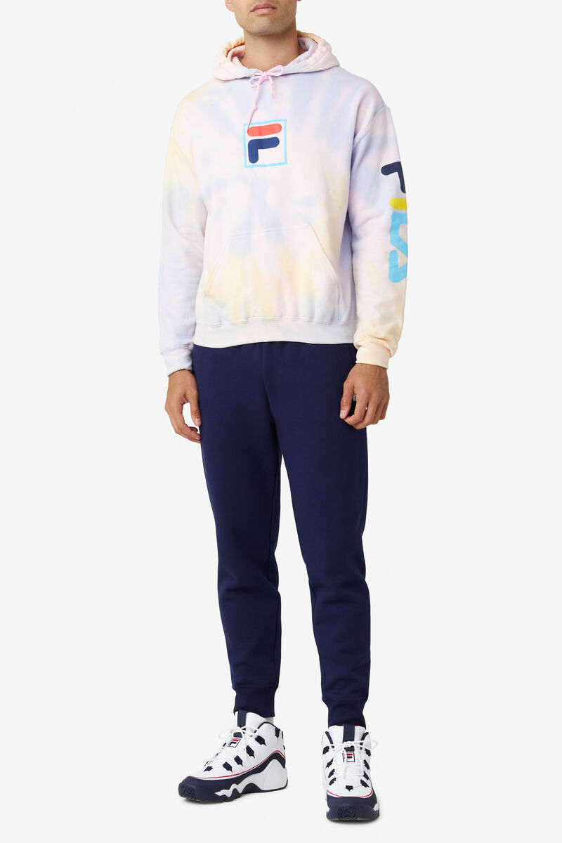 Women's Fila Tie Dye Puff Hoodie Hoodies Multicolor | byEIwNBsof4