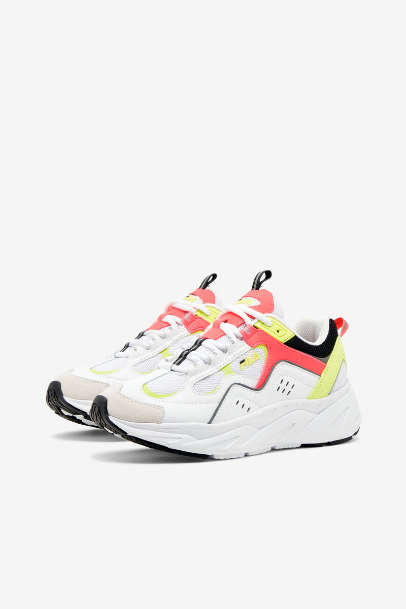 Women's Fila Trigate Plus Sneakers White / Pink / Yellow | SpA2jaFulk3