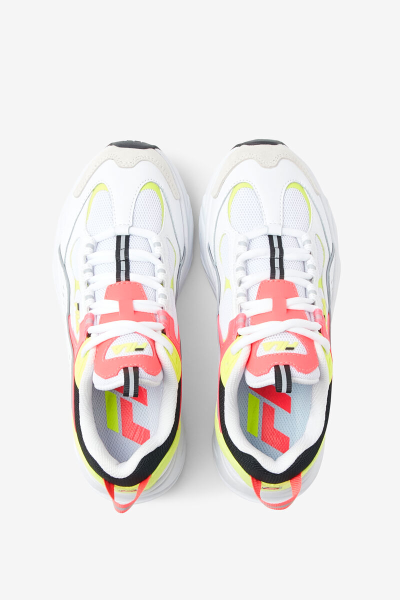 Women's Fila Trigate Plus Sneakers White / Pink / Yellow | SpA2jaFulk3