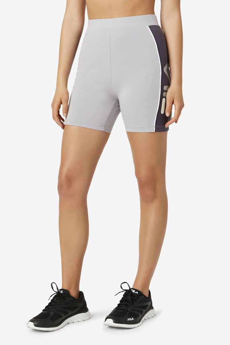 Women's Fila Trina Bike Short Leggings Silver / White | jWMtjfklbqz