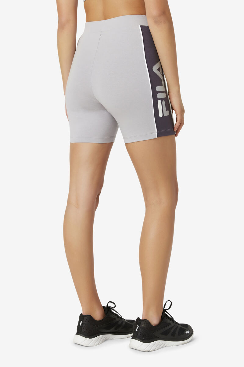 Women's Fila Trina Bike Short Leggings Silver / White | jWMtjfklbqz