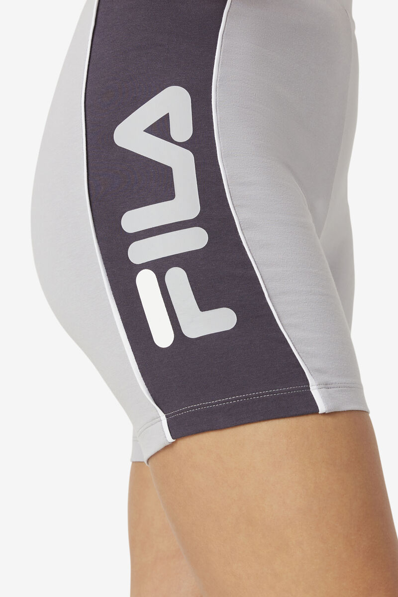 Women's Fila Trina Bike Short Leggings Silver / White | jWMtjfklbqz