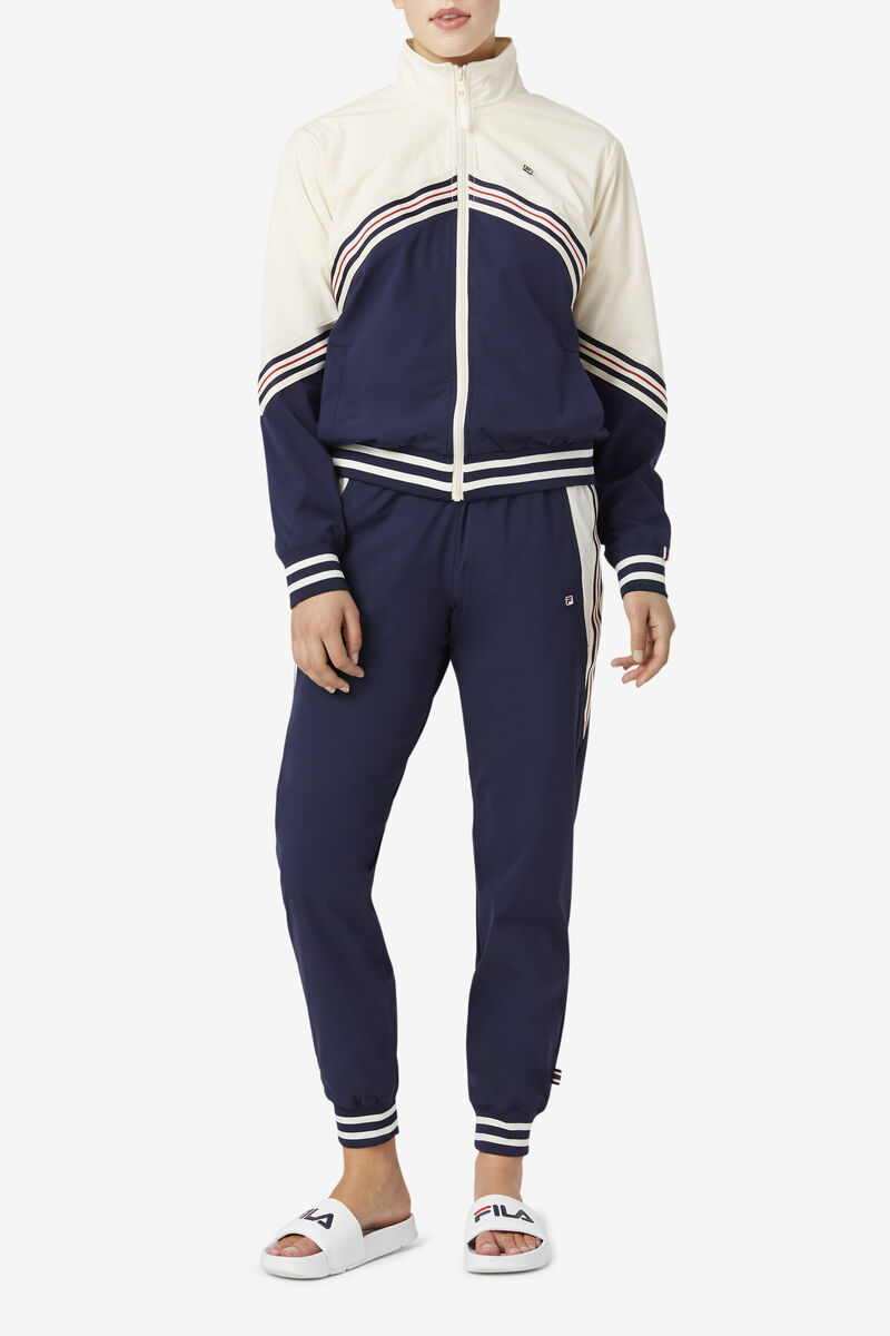 Women's Fila Tutti Track Pants Tracksuits Navy / White | UwYEjhipdo5