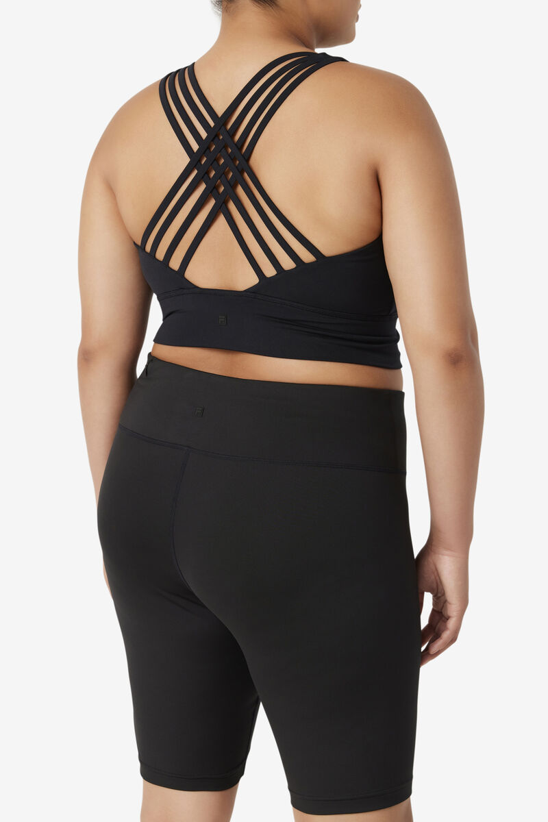 Women's Fila Uplift High Neck Sports Bra Sports Bra Black | FcelRMjKJAY