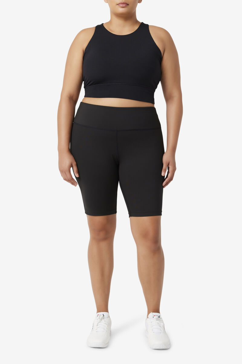 Women's Fila Uplift High Neck Sports Bra Sports Bra Black | FcelRMjKJAY