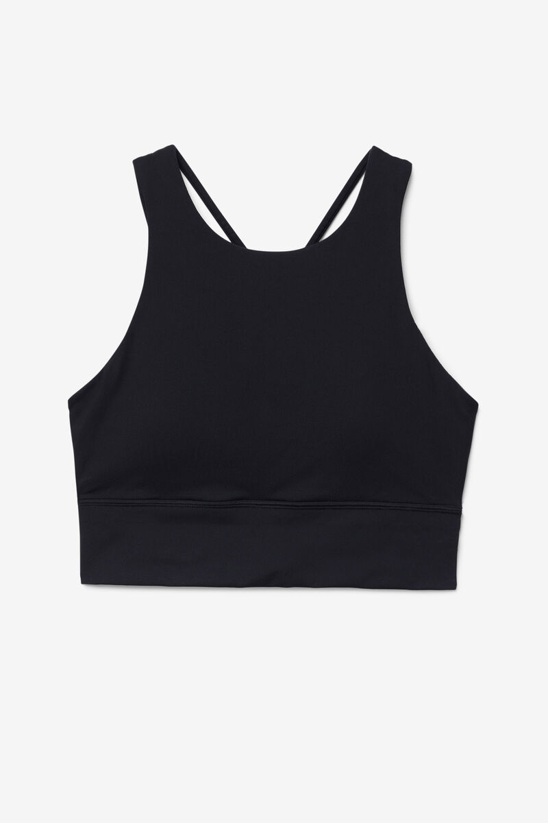 Women\'s Fila Uplift High Neck Sports Bra Sports Bra Black | HXlm1iqCzjR