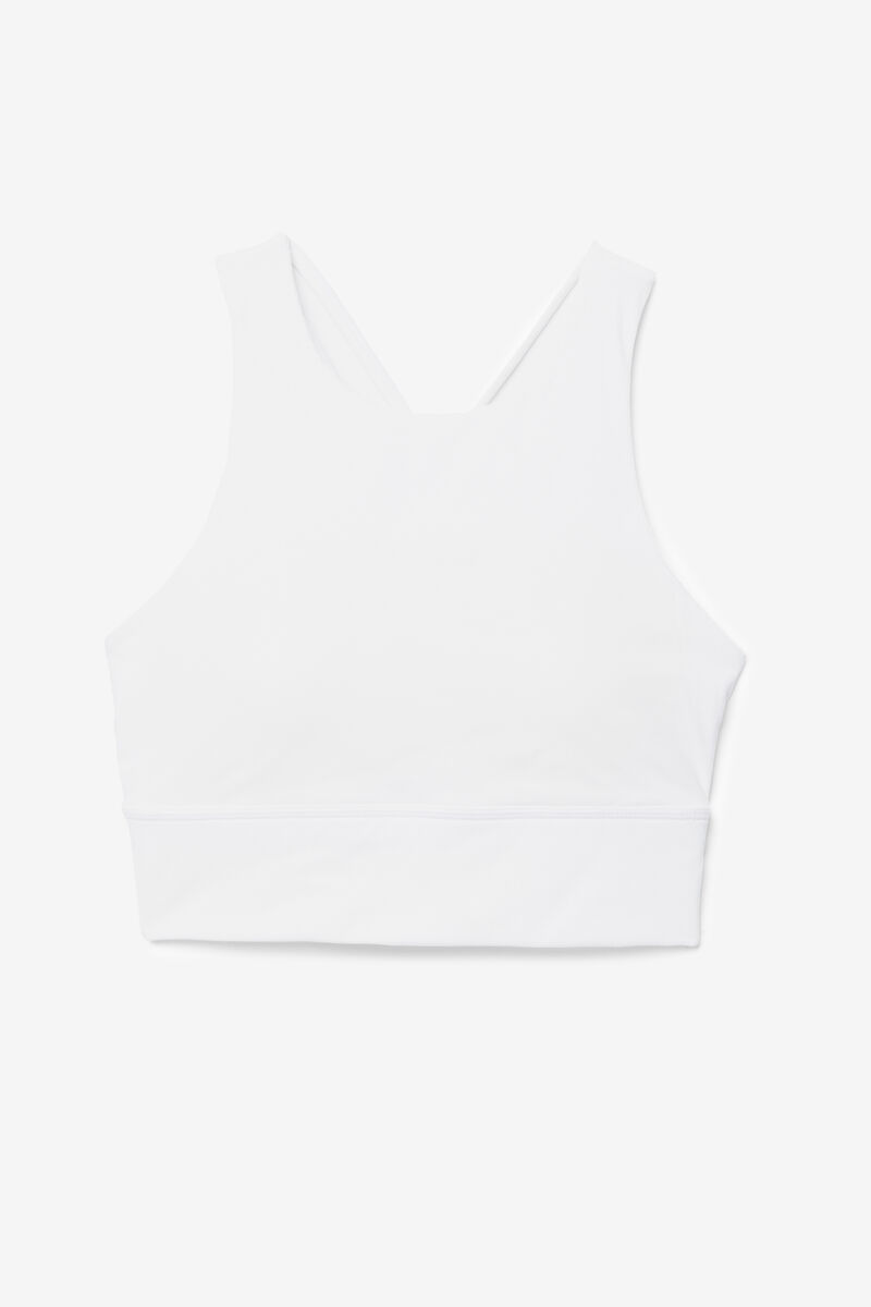 Women\'s Fila Uplift High Neck Sports Bra Sports Bra White | qf8qPg8cicS