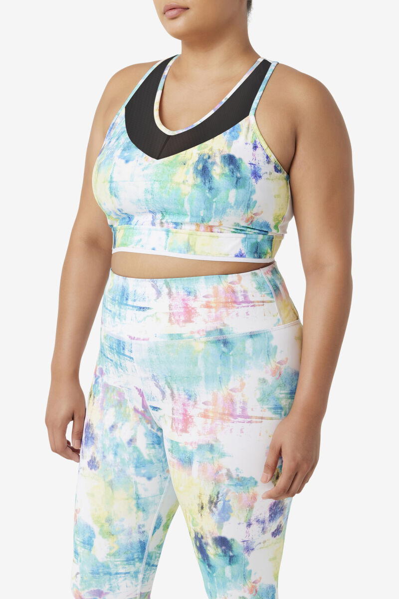 Women's Fila Uplift Racerback Bra Top Sports Bra Black / White | Bcuex5hyzwi