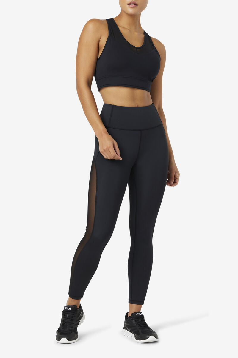 Women's Fila Uplift Racerback Bra Top Sports Bra Black | kldz3OX5jML