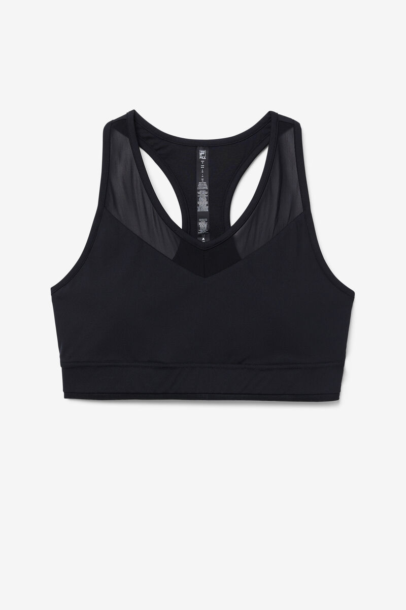 Women\'s Fila Uplift Racerback Bra Top Sports Bra Black | kldz3OX5jML