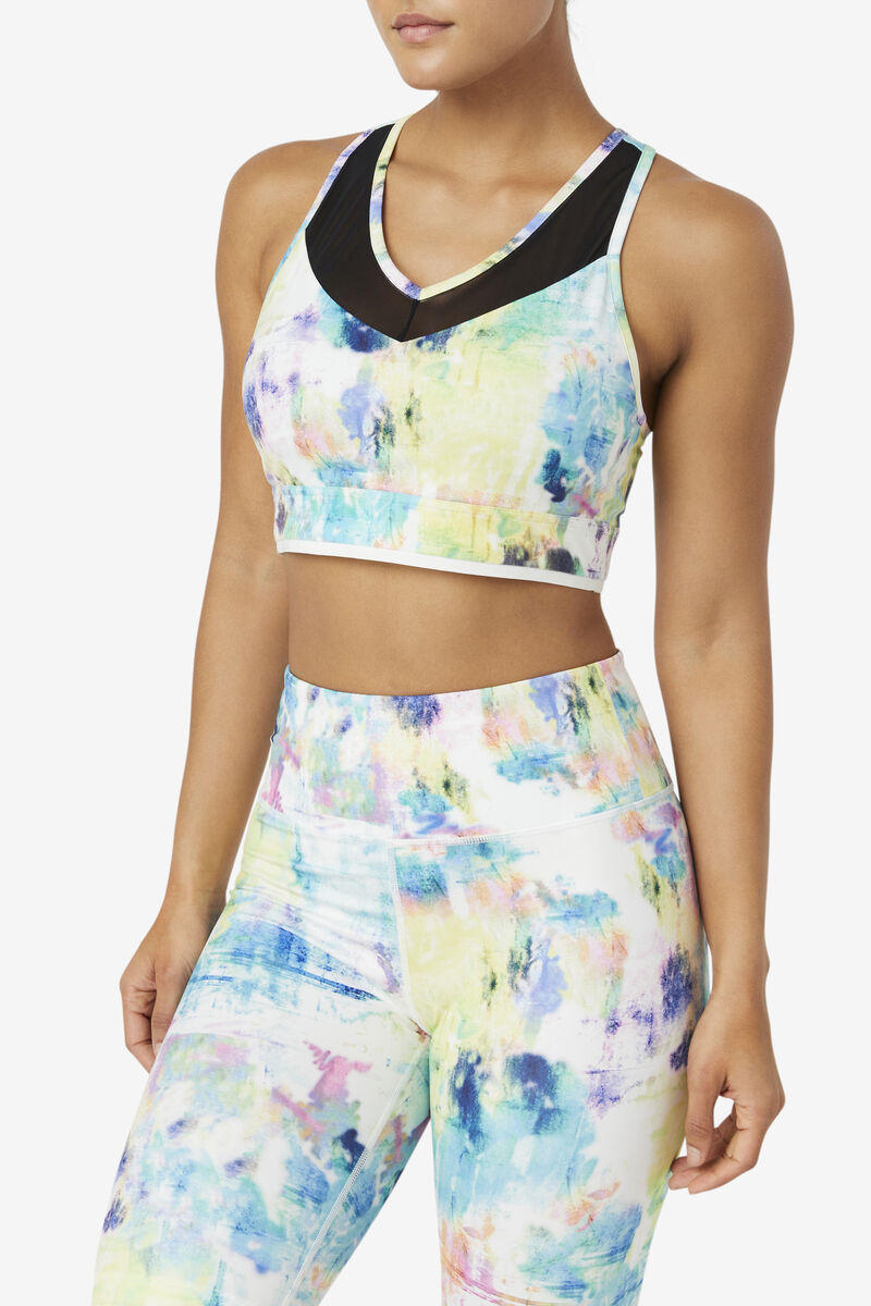 Women's Fila Uplift Racerback Bra Top Sports Bra Black / White | pUmXH51Yxyd