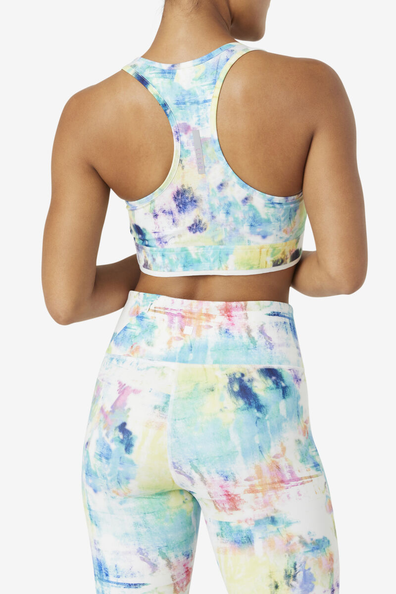 Women's Fila Uplift Racerback Bra Top Sports Bra Black / White | pUmXH51Yxyd