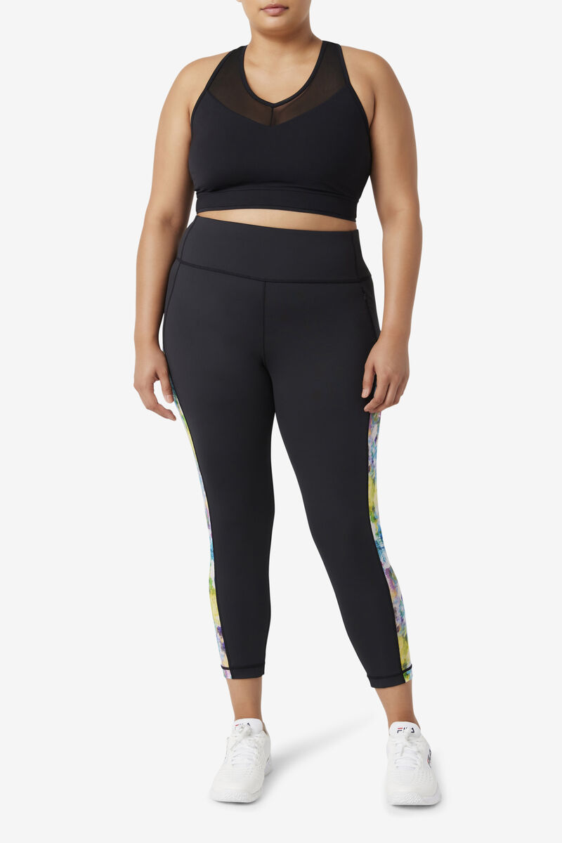 Women's Fila Uplift Racerback Bra Top Sports Bra Black | sQgaNGtmH3d