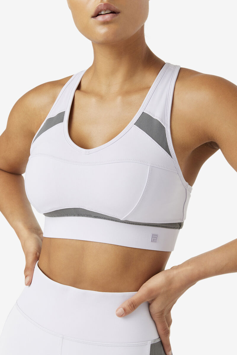 Women's Fila Uplift Racerback Sports Bra Sports Bra Lavender Blue | JznzYtwo5iy