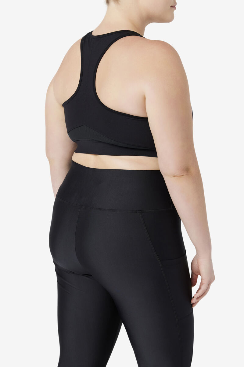 Women's Fila Uplift Racerback Sports Bra Sports Bra Black | SUfRY8d556C