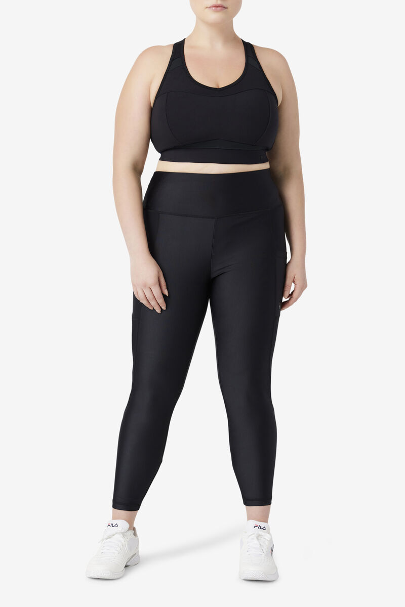 Women's Fila Uplift Racerback Sports Bra Sports Bra Black | SUfRY8d556C