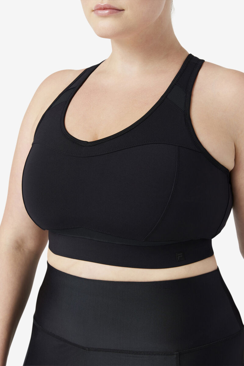 Women's Fila Uplift Racerback Sports Bra Sports Bra Black | SUfRY8d556C