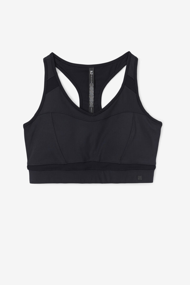 Women\'s Fila Uplift Racerback Sports Bra Sports Bra Black | SUfRY8d556C