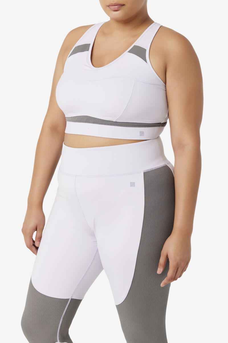 Women's Fila Uplift Racerback Sports Bra Sports Bra Lavender Blue | igg9pfiWjUy