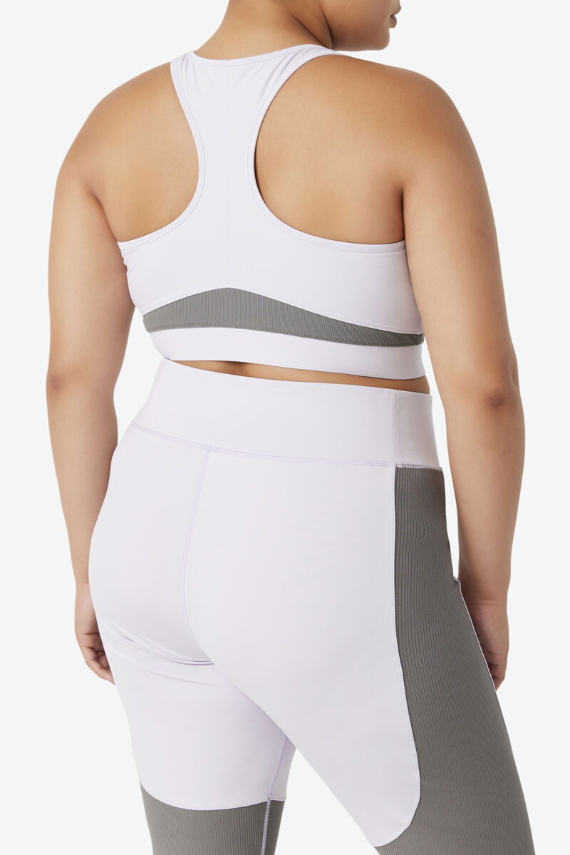 Women's Fila Uplift Racerback Sports Bra Sports Bra Lavender Blue | igg9pfiWjUy
