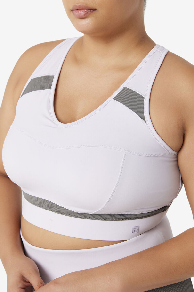 Women's Fila Uplift Racerback Sports Bra Sports Bra Lavender Blue | igg9pfiWjUy
