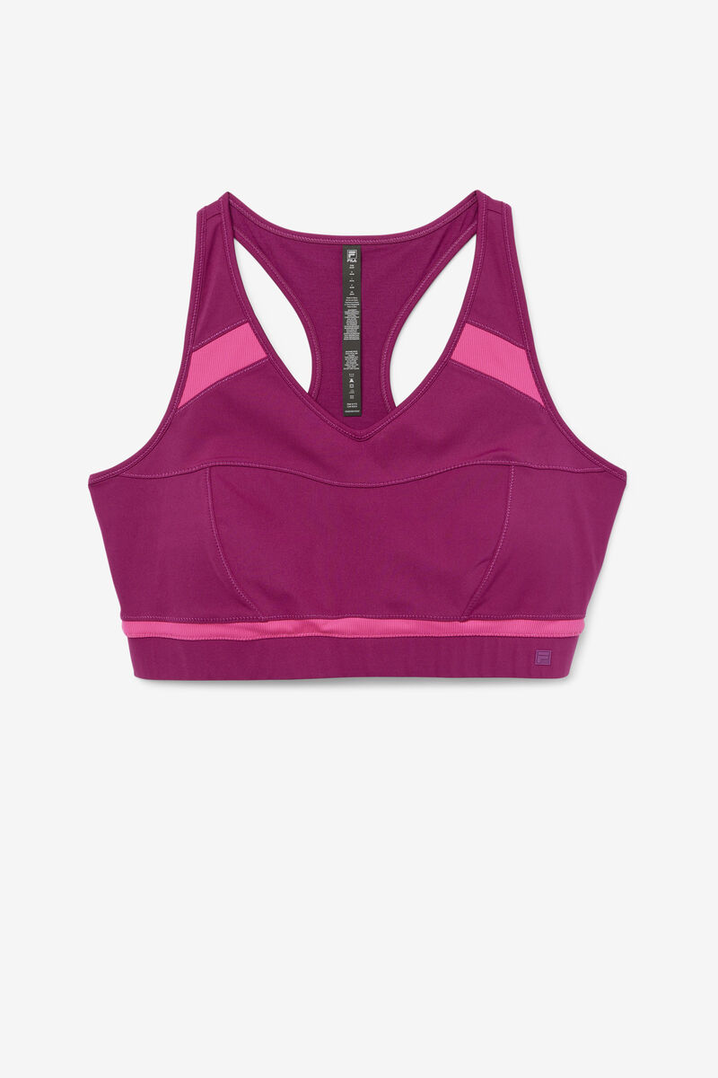 Women\'s Fila Uplift Racerback Sports Bra Sports Bra Purple / Light Pink | lyiLpCGmP1H