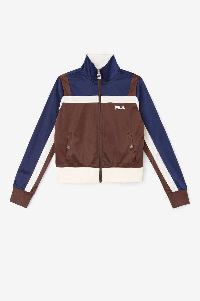 Women\'s Fila Vesta Track Jacket Jackets Navy | fzhuHnC4yaC