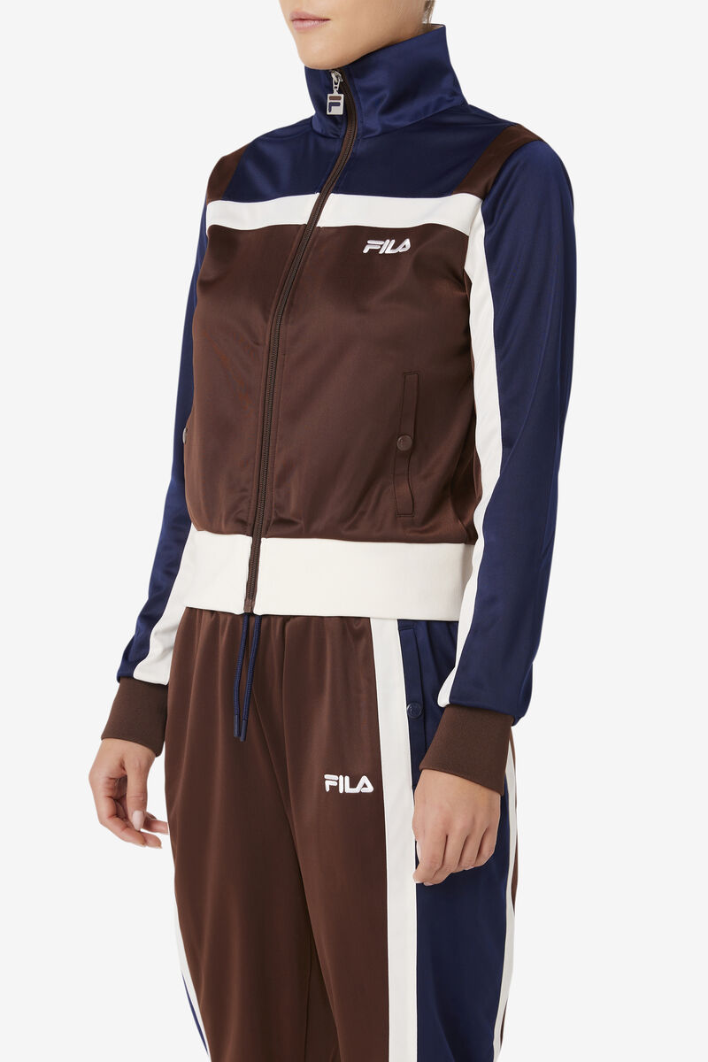 Women's Fila Vesta Track Jacket Tracksuits Navy | 6OCebukOf4b