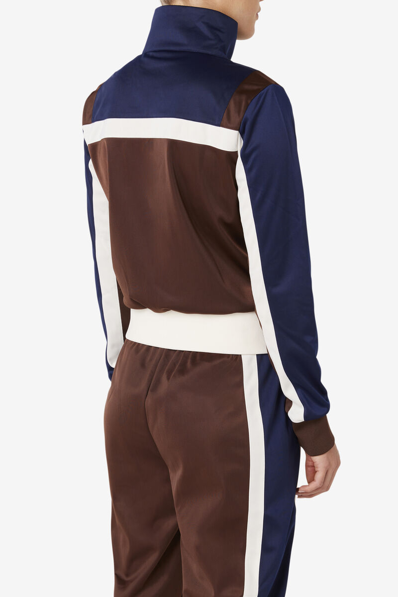 Women's Fila Vesta Track Jacket Tracksuits Navy | 6OCebukOf4b