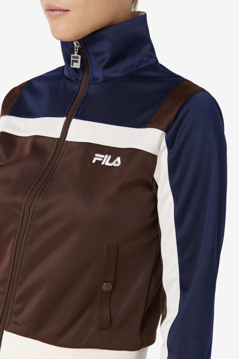 Women's Fila Vesta Track Jacket Tracksuits Navy | 6OCebukOf4b