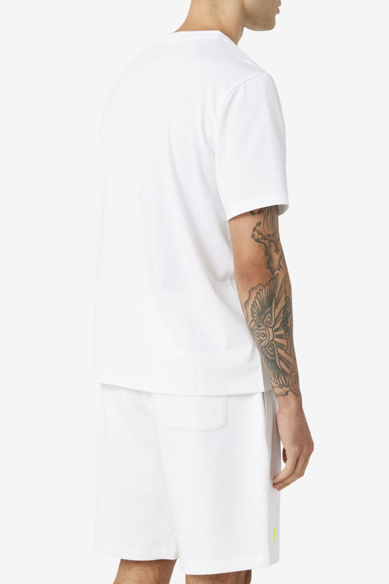 Women's Fila Vinny T Shirts White / Yellow | tQ4C4z14QO9