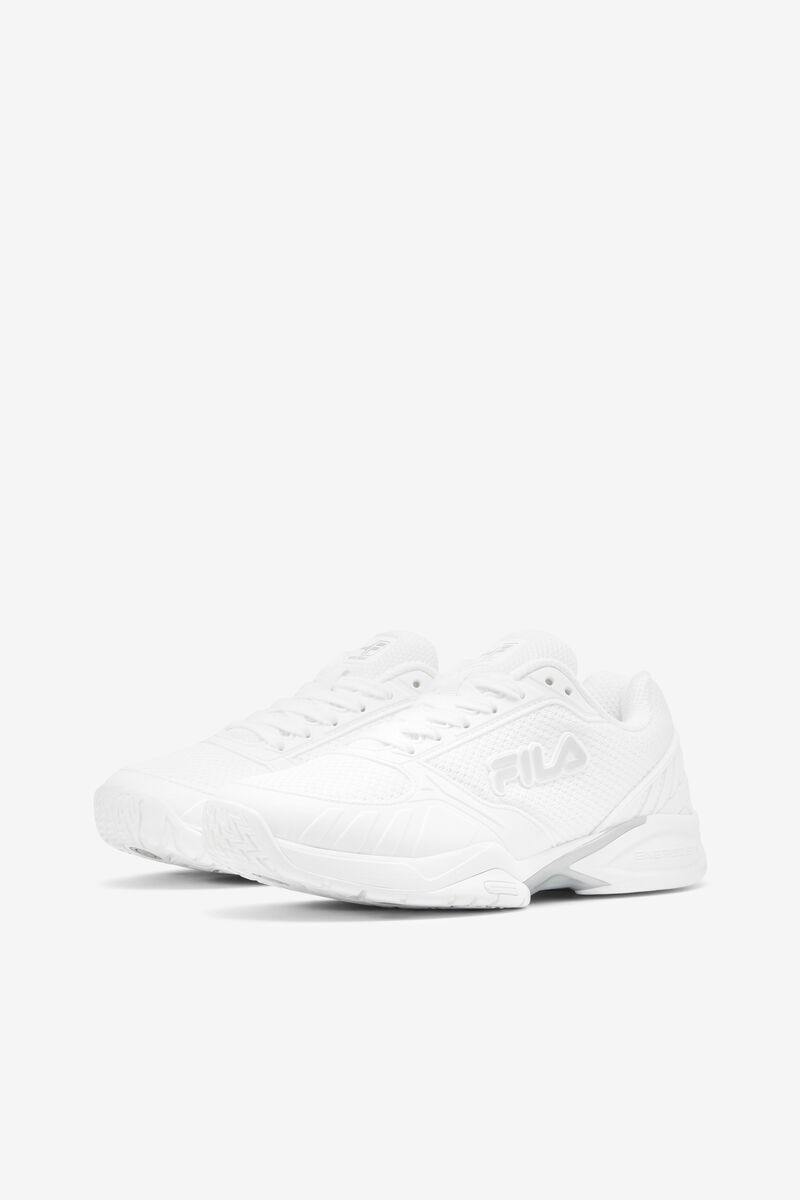 Women's Fila Volley Zone Sport Shoes White / Metal Silver / White | 3kESq4m7fZv