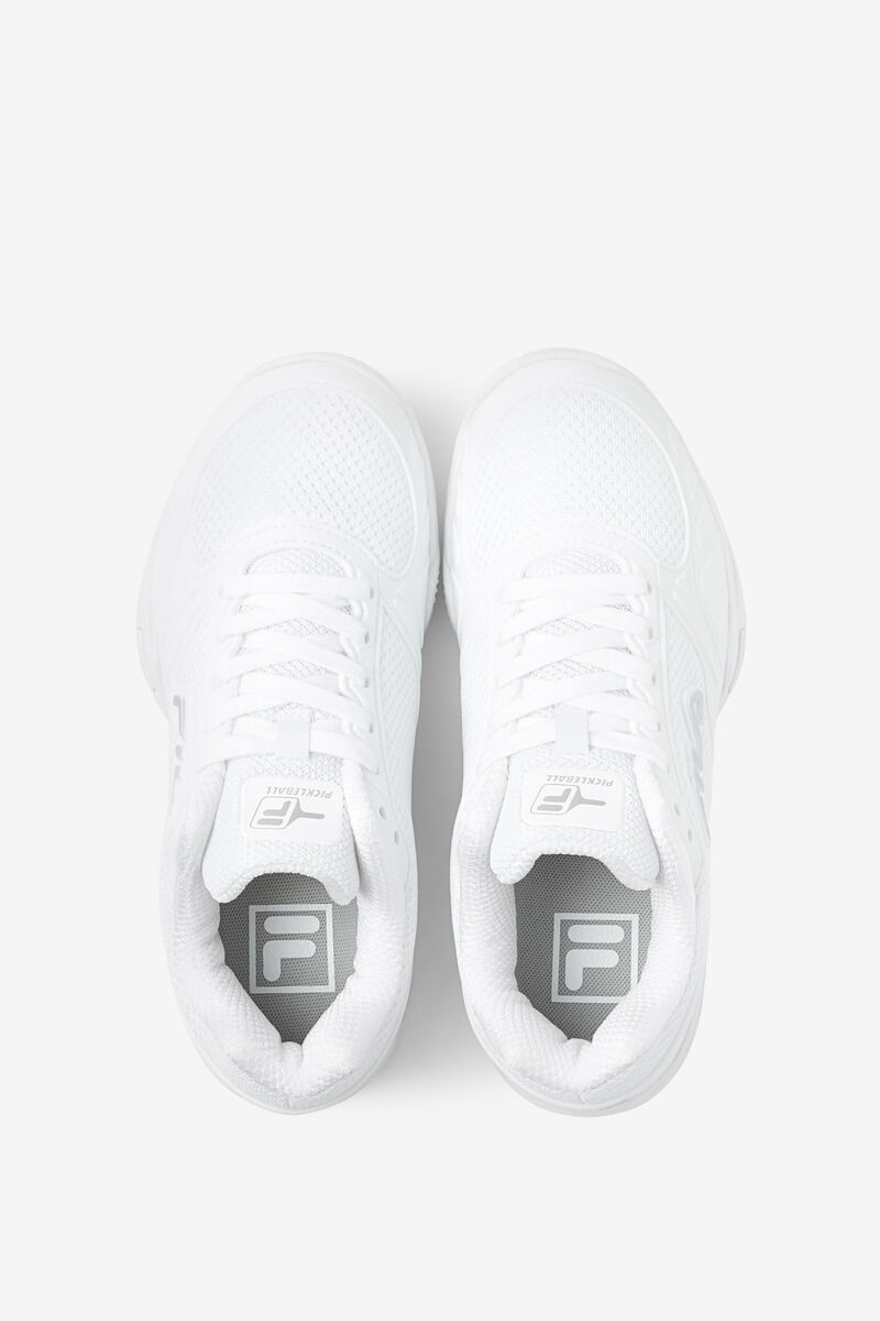 Women's Fila Volley Zone Sport Shoes White / Metal Silver / White | 3kESq4m7fZv