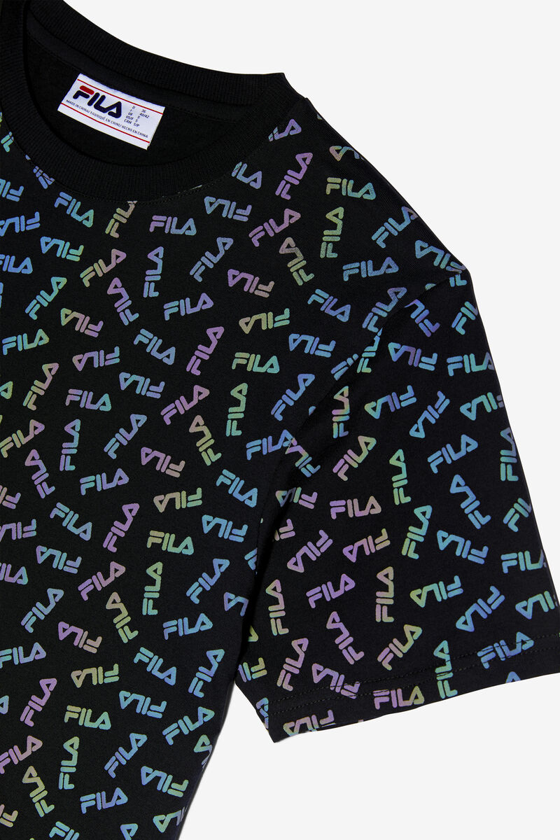 Women's Fila Whitney Boyfriend T Shirts Black | mYE6r31gVos