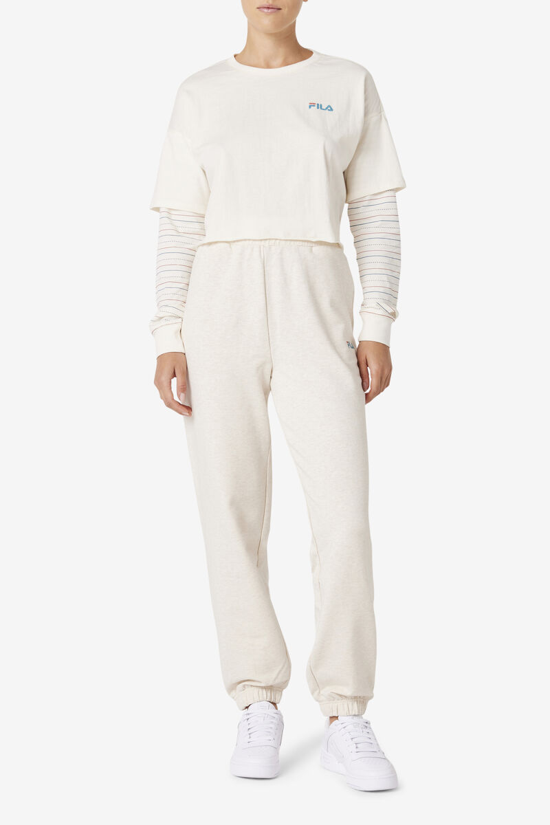 Women's Fila Ziva Oversized Jogger Pants Blue Coral | qKlLj1vHnRL