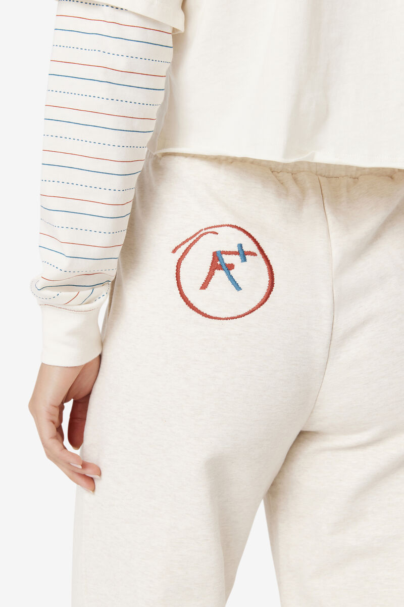 Women's Fila Ziva Oversized Jogger Pants Blue Coral | qKlLj1vHnRL